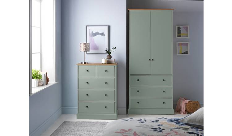 Argos Home Kensington 5 Drawer Chest - Sage Green