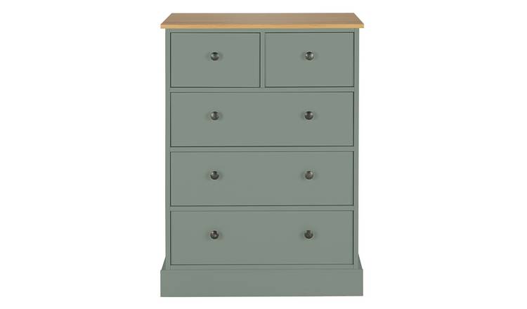 Argos Home Kensington 5 Drawer Chest - Sage Green
