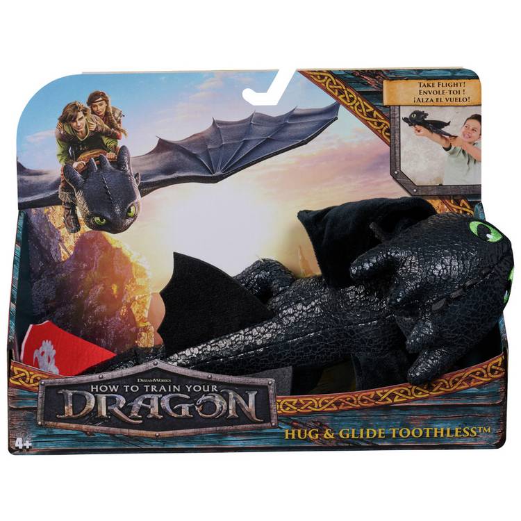 How To Train Your Dragon Movie Gliding Toothless Soft Toy 0