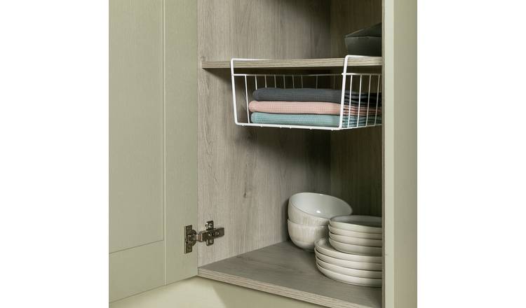 Argos Home 30cm Under Shelf Basket - White