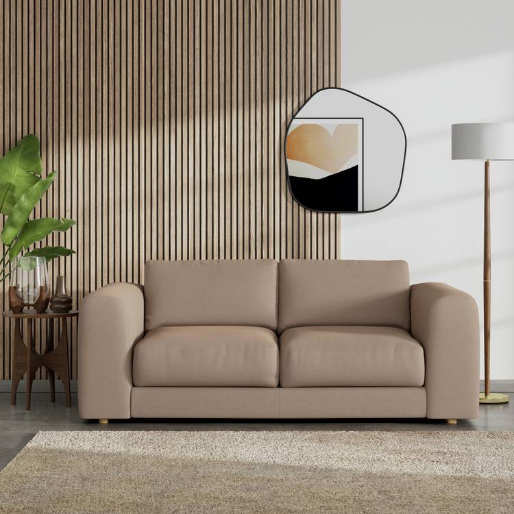 Habitat Ayr Fabric 3 Seater Sofa - Biscuit 0