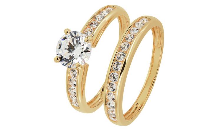 Revere 9ct Gold Cubic Zirconia Solitaire Engagement Ring - Q