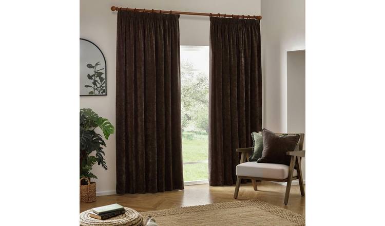 Yard Chenille Fully Lined Pencil Pleat Curtains - 168x229cm