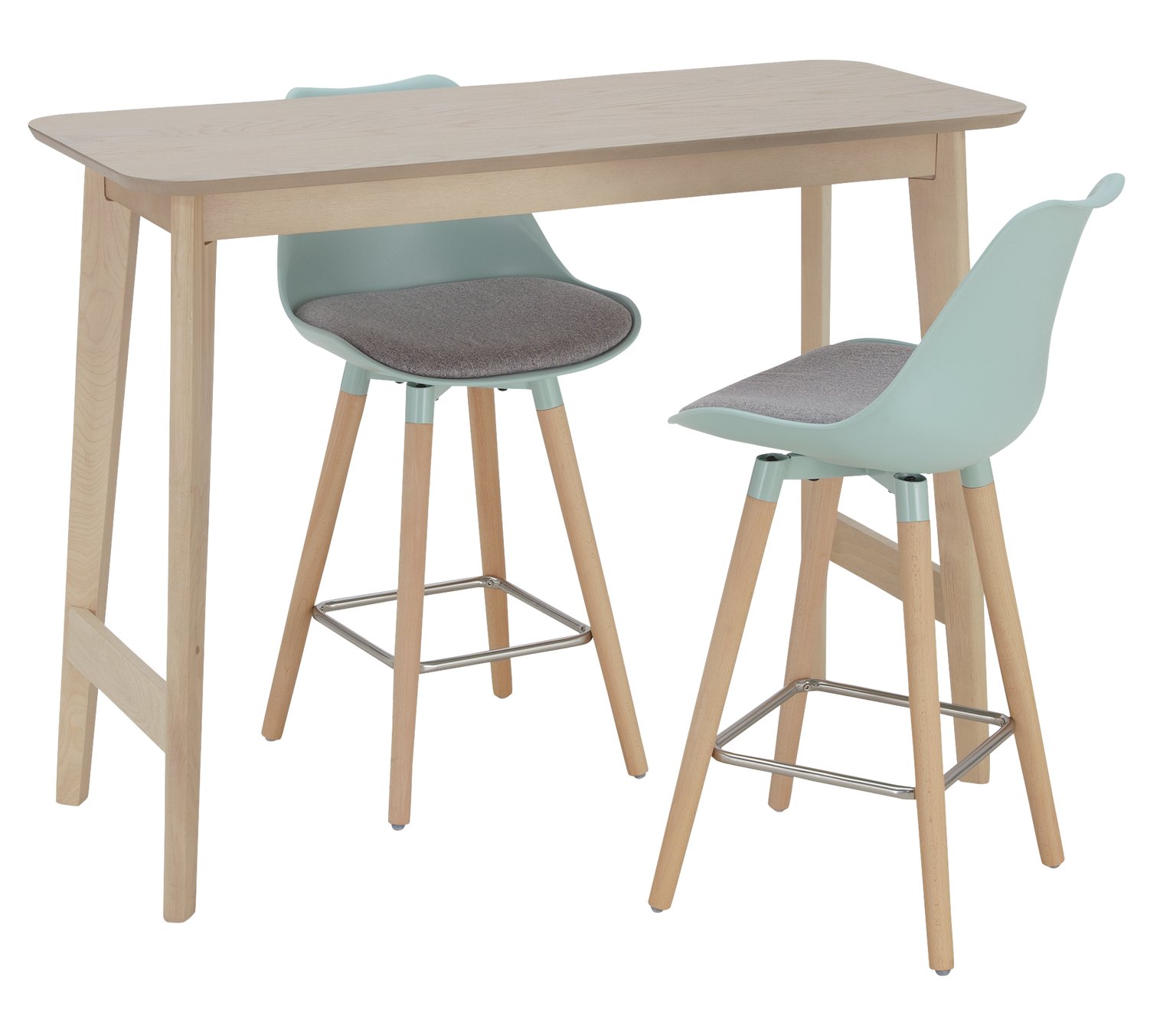 Argos Home Skandi Bar Table & 2 Charlie Mint Bar Stools Reviews