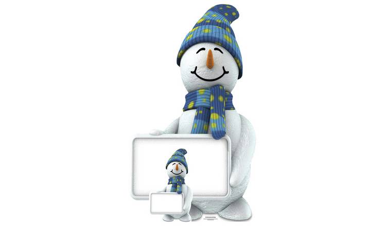 Star Cutouts Snowman Sign Cardboard Cutout