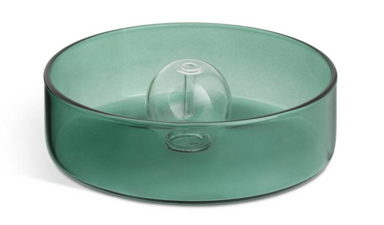 Habitat Glass Incense Holder - Green