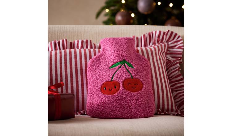 Argos Home 1L Hot Water Bottle with Pink Soft Cover