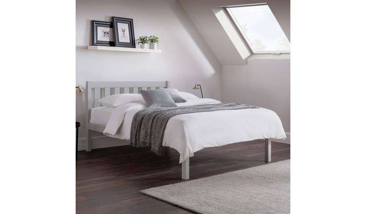 Julian Bowen Luna Single Wooden Bed  Frame - Grey