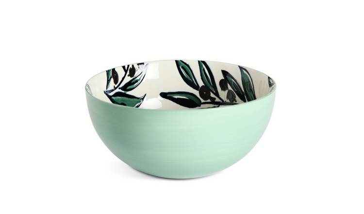 Habitat Stoneware Serving Bowl - Olive