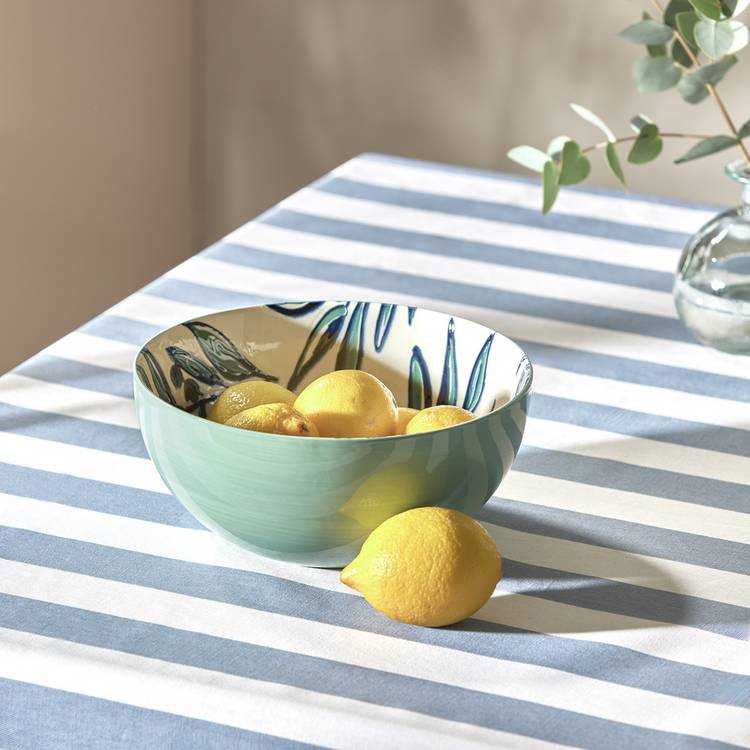 Habitat Stoneware Serving Bowl - Olive 0
