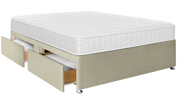 Argos Home Dalham Kingsize 4 Drawer Divan Bed - Natural