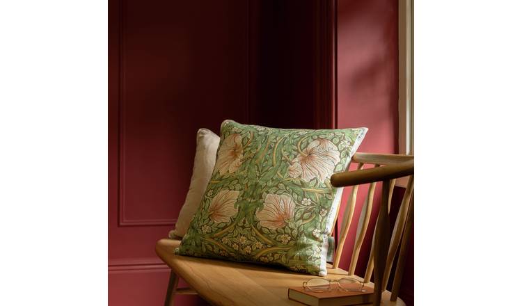 Habitat x Morris & Co. Pimpernel Cushion - Green - 50x50cm