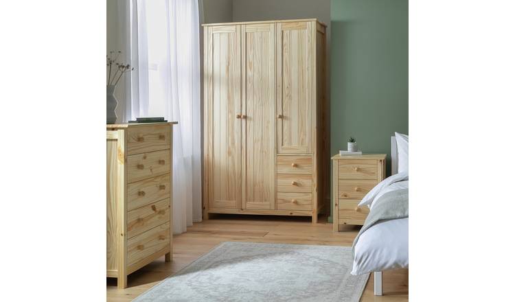 Argos Home Scandinavia 3 Piece 3 Door Wardrobe Set - Pine