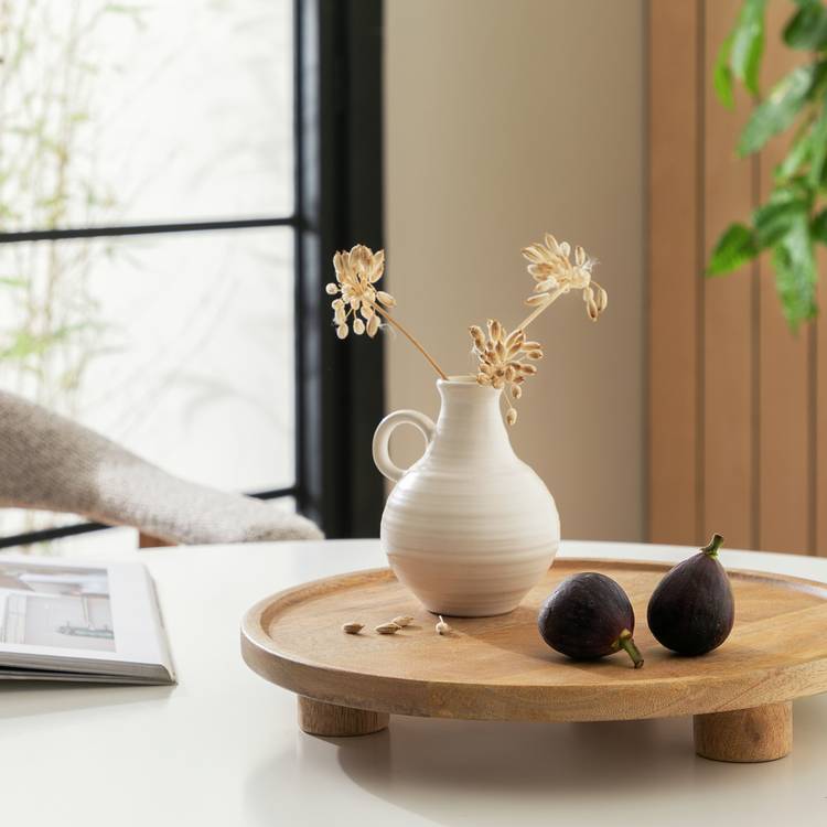 Habitat Mango Wood Pedestal Tray - Natural 0