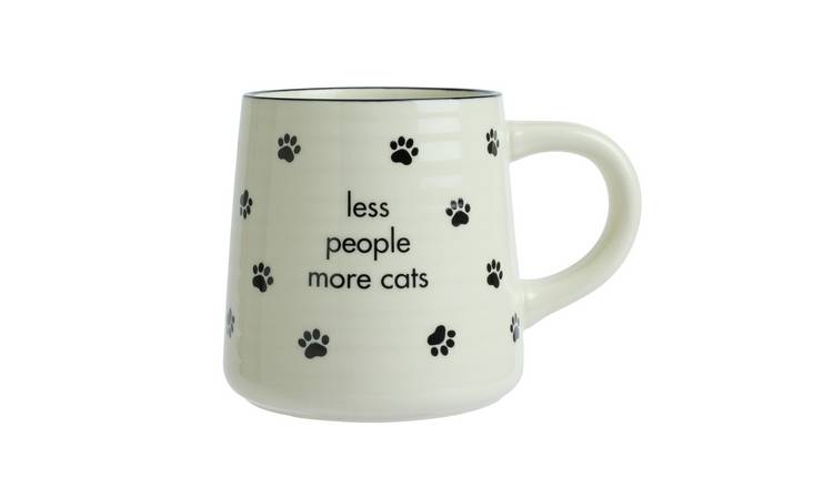 Argos Home Less People More Cats Mug - 410ml