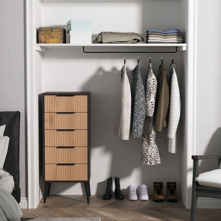Welcome Bergen 5 Drawer Tallboy - Dark Grey 0