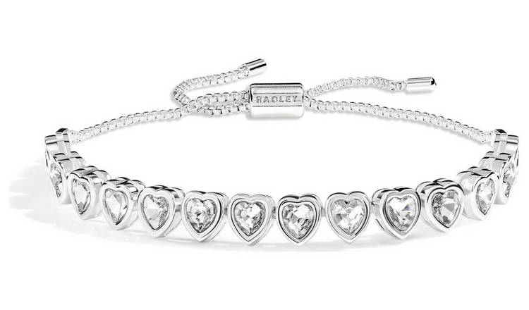 Radley Silver Plated Stone Set Heart Bracelet