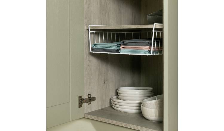 Argos Home 40cm Under Shelf Basket - White