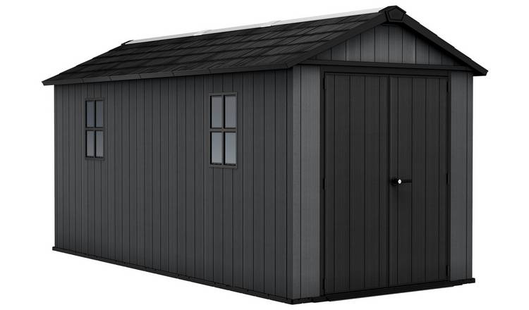 Keter Plastic Outdoor Garden Storage Shed Grey 8 x 15ft