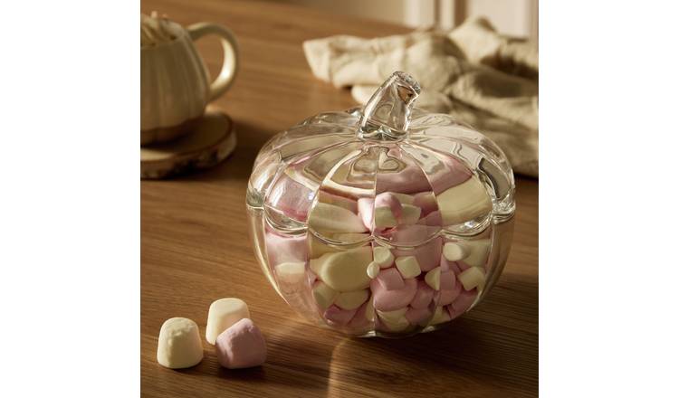 Argos Home Pumpkin Shaped Jar with Lid Halloween Decoration