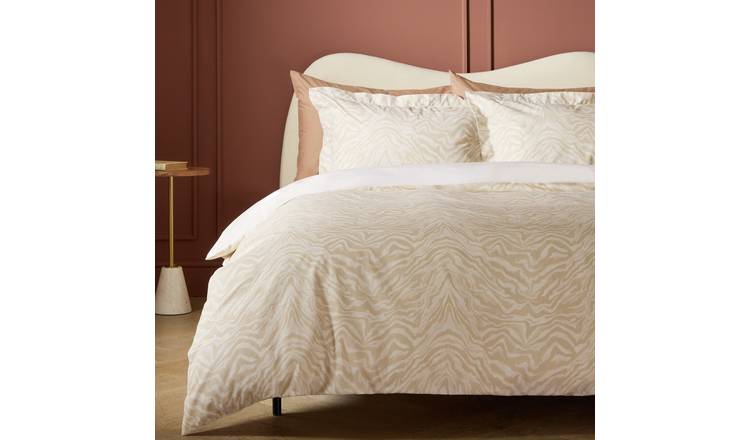 Habitat Zebra Print Cream Bedding Set - Double