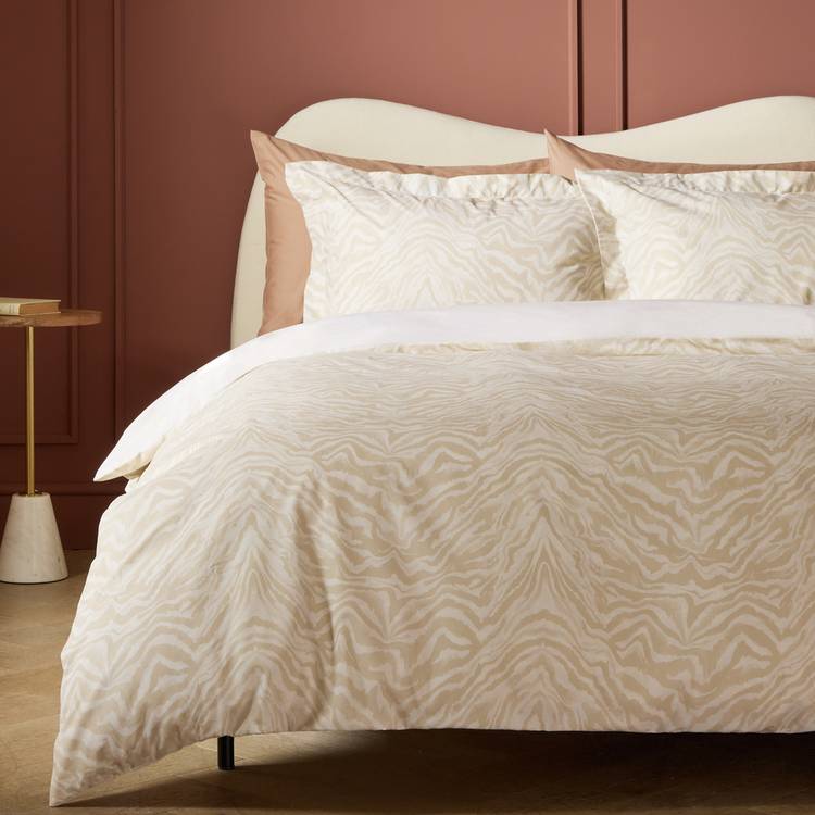 Habitat Zebra Print Cream Bedding Set - Double 0