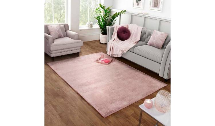 DS Living Dovilla Plush Rug - Pink - 200x150cm