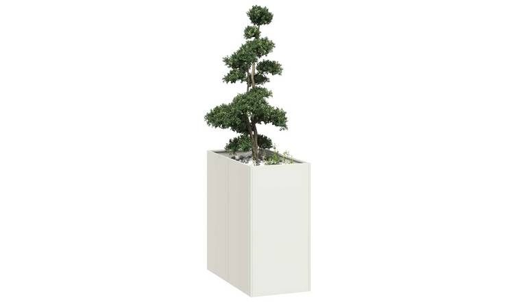 Walplus Steel Garden Planter - White - 40 x 80 x 80 cm