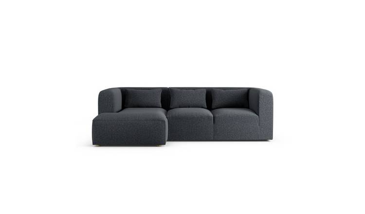 Habitat Lars Left Hand Corner Sofa - Charcoal - Ash Leg