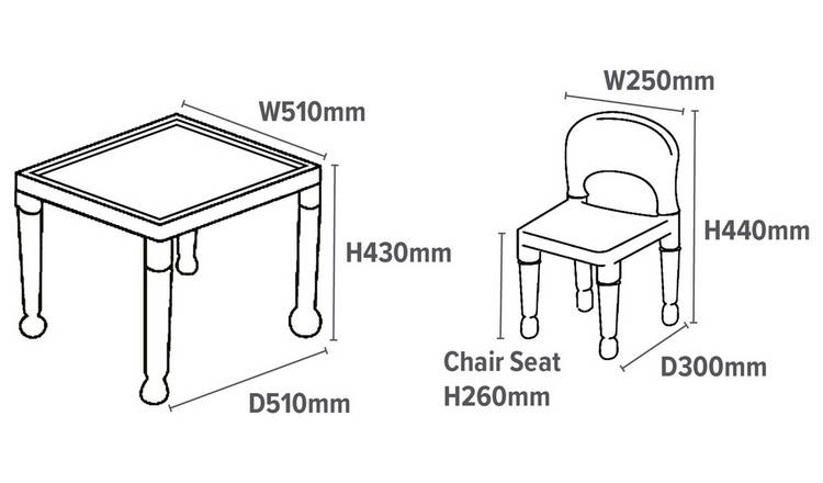 Argos childrens plastic on sale table and chairs