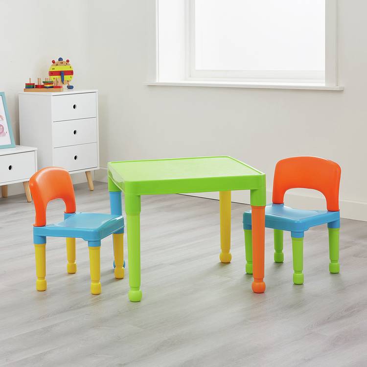 Liberty House Toys Kids Plastic Table & 2 Chairs 0