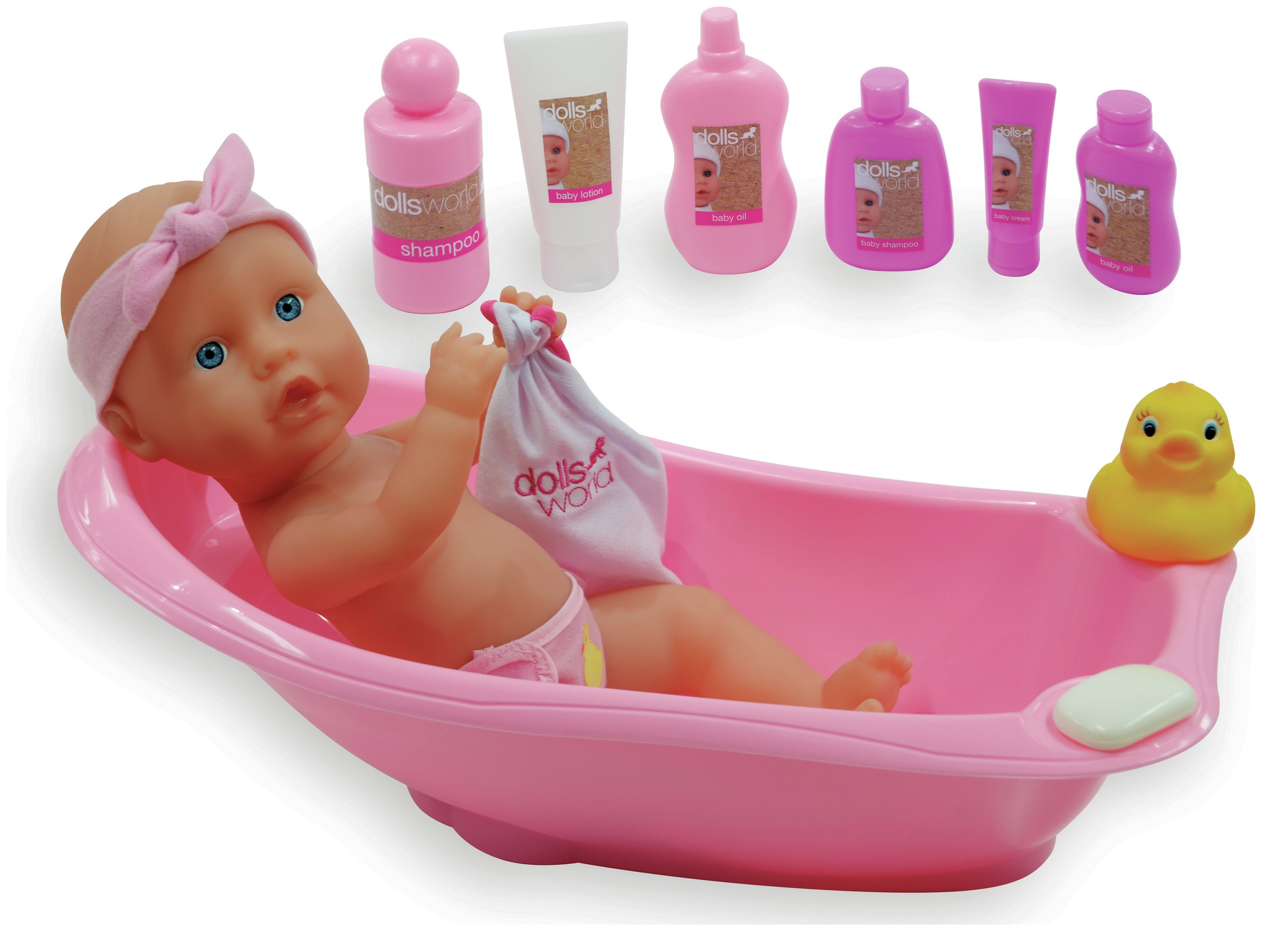 Dollsworld Doll and Bath Playset