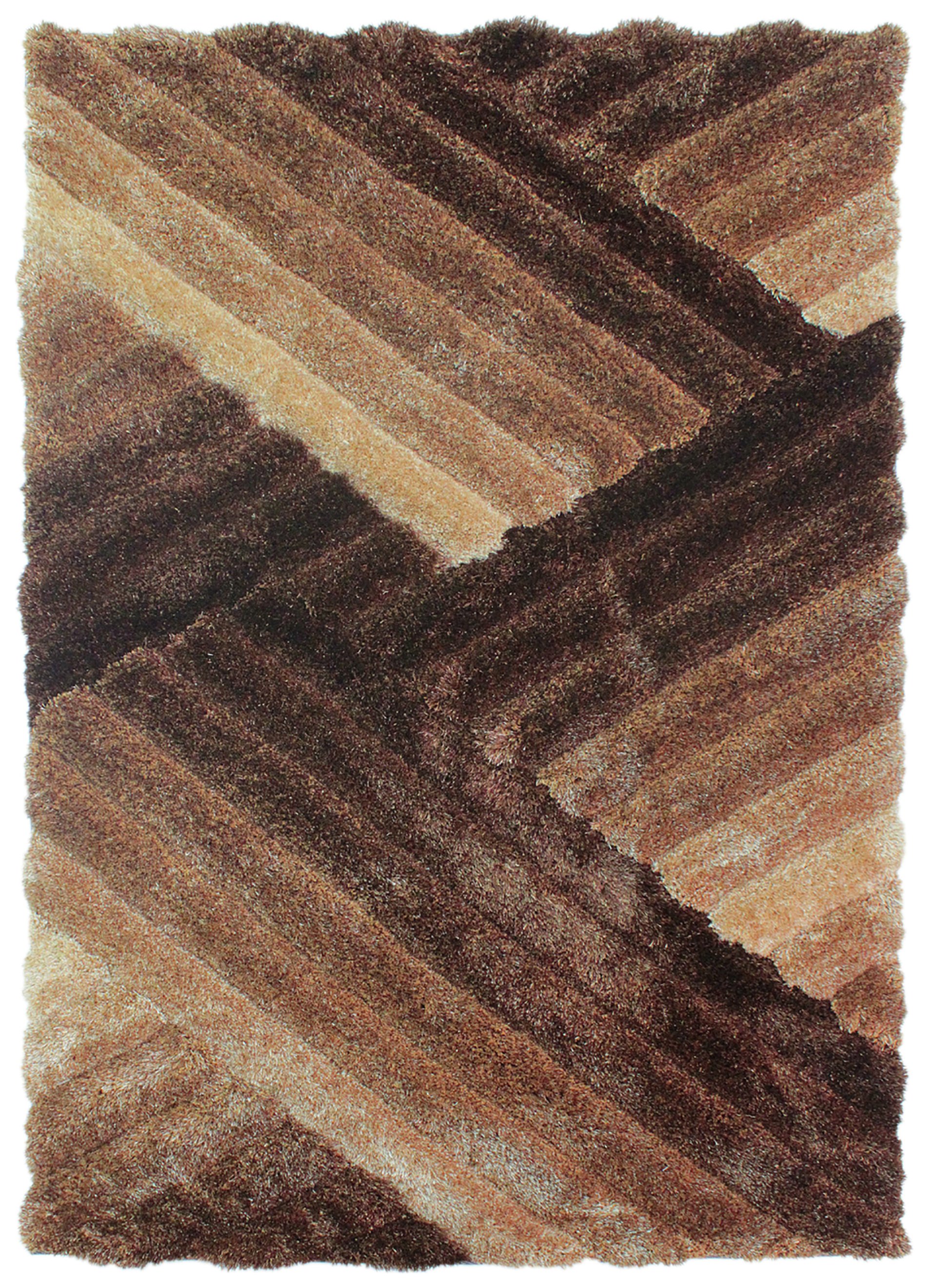 Flair Ascent Rug - 120x170cm - Brown Lattice