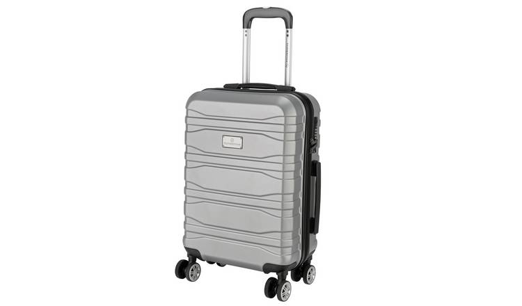 Buy Featherstone 8 Wheel Hard Cabin-Size Suitcase - Silver | Suitcases ...