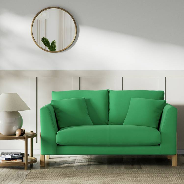 Habitat Aston Fabric 2 Seater Sofa - Emerald Green - Ash Leg 0