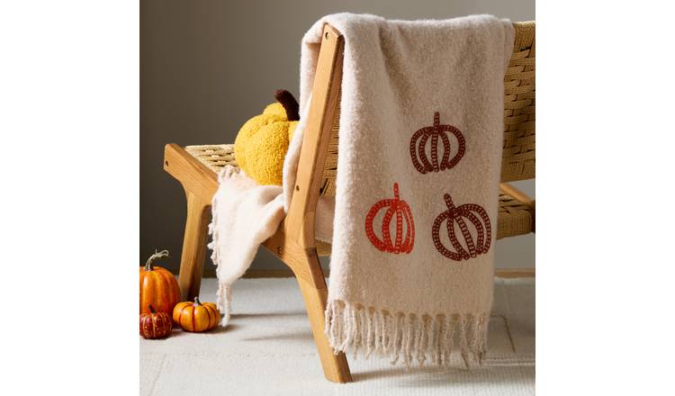 Argos Home Halloween Pumpkin Throw - Brown - 125x150cm