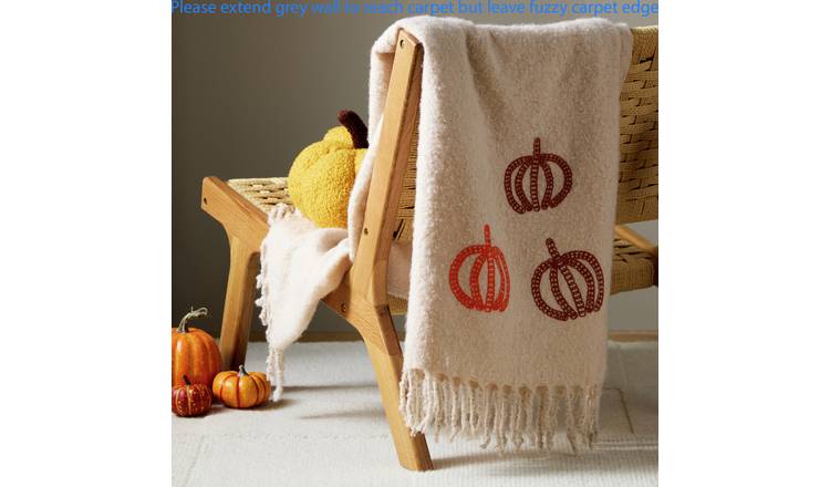 Argos Home Halloween Pumpkin Throw - Brown - 125x150cm
