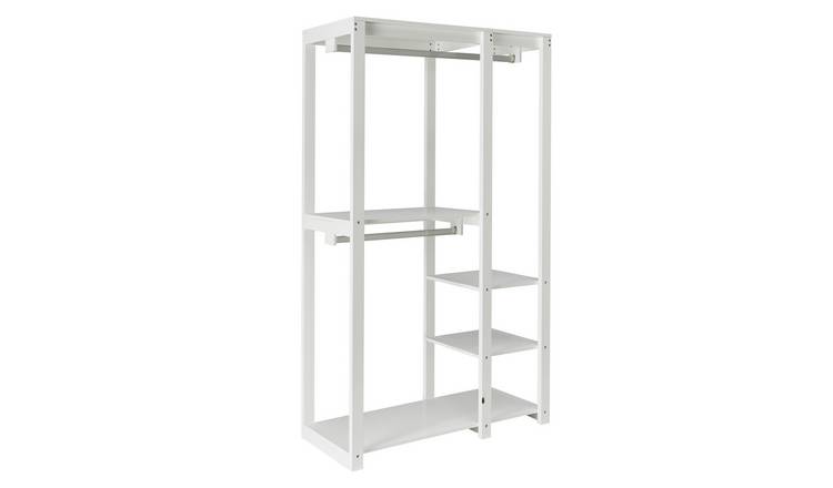 Buy Argos Home Open Decorative Wardrobe Unit White Clothes Rails And Canvas Wardrobes Argos