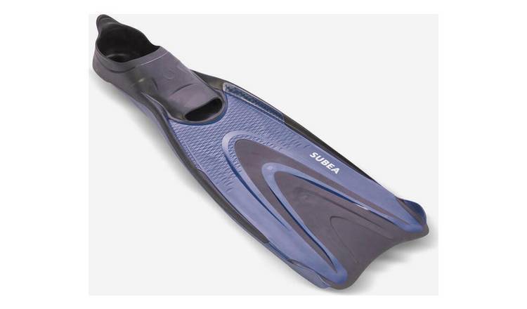 Decathlon Diving Fins 500 soft black blue UK 6.5-7