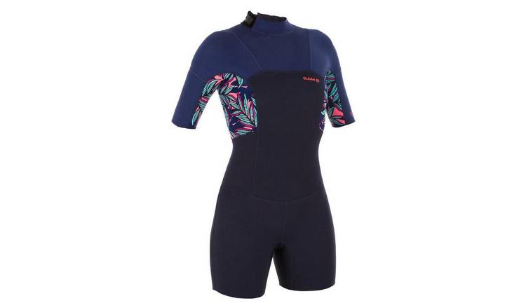 Decathlon Womens Surfing Short Sleeve Back Zip Shorty