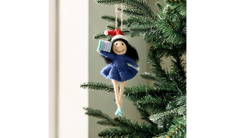 Habitat Single Felt Matilda Hanging Christmas Ornament