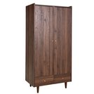 Buy Argos Home Lola 4 Piece 2 Door Wardrobe Set - Walnut ...