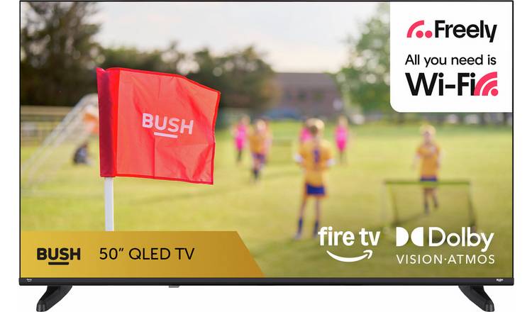 Bush 50 Inch 50QSF26 Smart 4K UHD HDR QLED Freely TV
