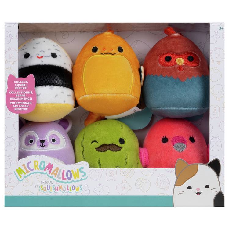Micromallows Squishmallows Plush-Pack of 6 0