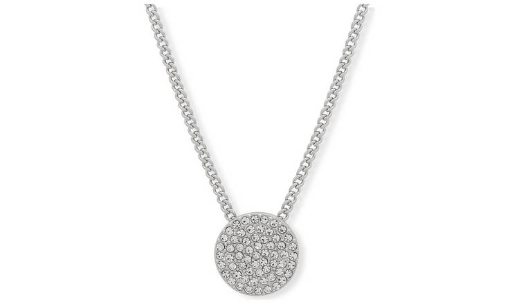 DKNY Pave Crystal Silver Colour Pendant Necklace