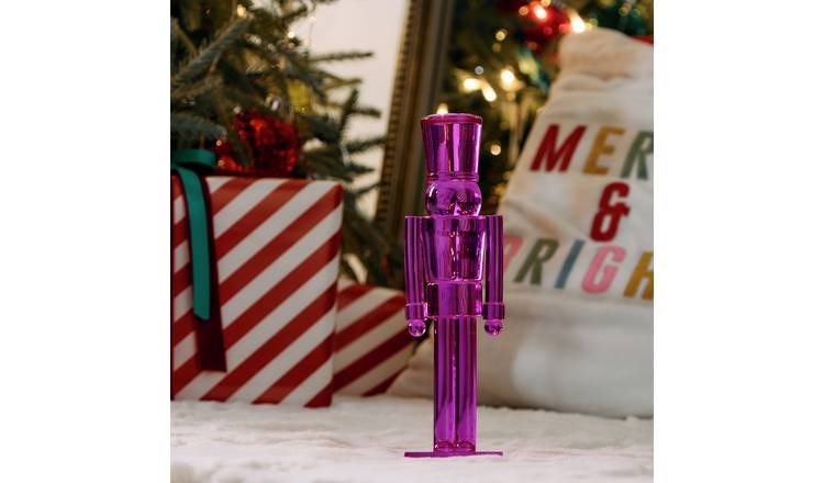 Habitat Pink Acrylic Nutcracker Table Decoration
