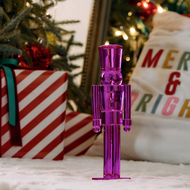 Habitat Pink Acrylic Nutcracker Table Decoration 0