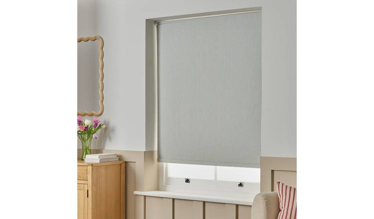 Habitat Stripe Blackout Blue Roller Blind - 180cm