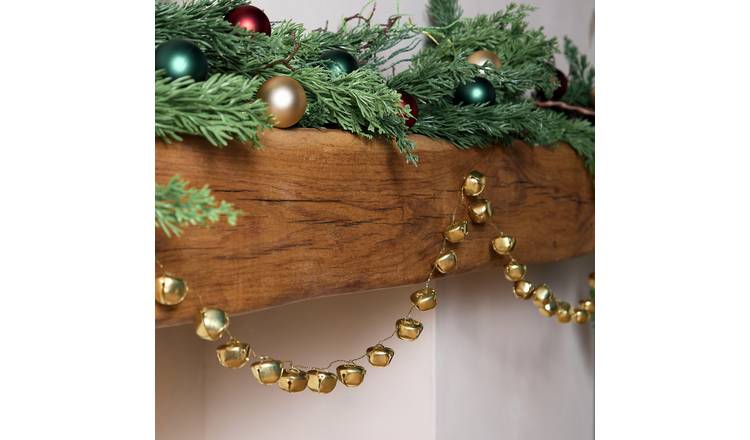 Habitat Gold Coloured Bell Christmas Garland