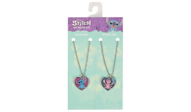 Disney Stitch and Angel BFF Necklace Set